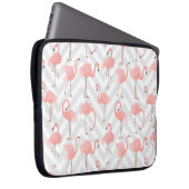 Trendy Pink Flamingos und Chevrons Muster Laptopschutzhülle (Vorne Rechts)