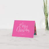 Trendy Pink Frohe Weihnachten (Vorderseite)