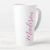 Trendy Pink Girls Name Handgeschriebenes Skript be Milchtasse (Rechte Ecke)