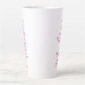 Trendy Pink Girls Name Handgeschriebenes Skript be Milchtasse (Vorderseite)
