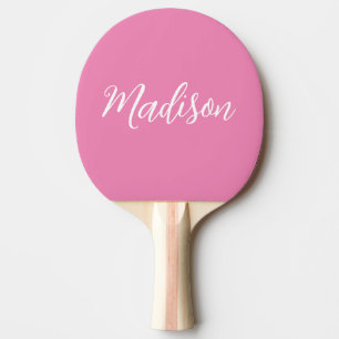 Trendy Pink Girls Name Handgeschriebenes Skript be Tischtennis Schläger