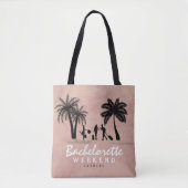 Trendy Pink Girly Bachelorette Personalisiert Tasche (Vorderseite)