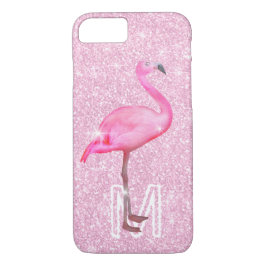 Trendy Pink Glitzer Tropical Flamingo Moderne Case-Mate iPhone Hülle