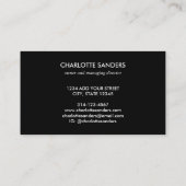 Trendy pink gold Glitzer confetti Visitenkarte (Rückseite)