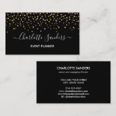 Trendy pink gold Glitzer confetti Visitenkarte (Vorne/Hinten)