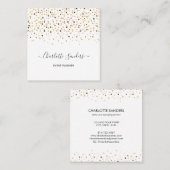 Trendy pink gold Glitzer confetti Visitenkarte (Vorne/Hinten)