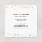 Trendy pink gold Glitzer confetti Visitenkarte (Rückseite)