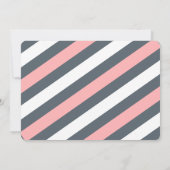 Trendy Pink & Gray Save the Date (Rückseite)