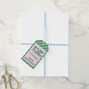Trendy Pink & Green A Tini Bit Ältere 30. Geburtst Geschenkanhänger