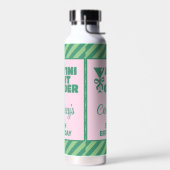 Trendy Pink & Green A Tini Bit Ältere 30. Geburtst Trinkflasche (Links)