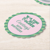 Trendy Pink & Green A Tini Bit Ältere 30. Geburtst Untersetzer (angewinkelt)