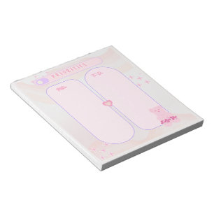 Trendy Pink Gummy Bären Prioritäten Notepad Notizblock