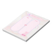 Trendy Pink Gummy Bären Prioritäten Notepad Notizblock (Rotiert)