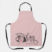 Trendy Pink Hair Chic Schürze (Vorderseite)
