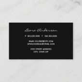 Trendy Pink Kariert und Tweed Visitenkarte (Rückseite)