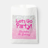Trendy Pink Lasse Geburtstag Party gehen Geschenktütchen (Vorderseite)