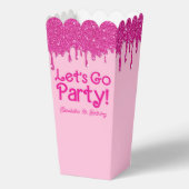 Trendy Pink Let's Go Party Geburtstag Geschenkschachtel (Rückseite)