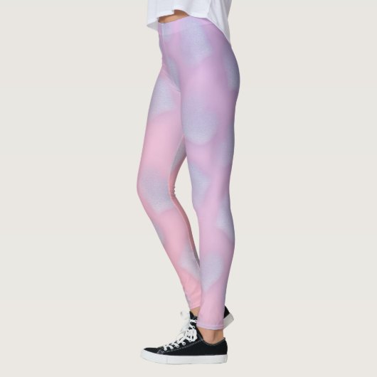 Trendy Pink Lila Heart Leggings (Links)