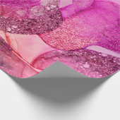 Trendy Pink lila Marmorgestaltung Geschenkpapier (Ecke)