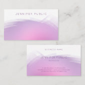 Trendy Pink Lila Moderne Elegant Beruflich Visitenkarte (Vorne/Hinten)