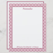 Trendy Pink Lip Kisses Pattern Personalisiert (Vorne/Hinten)