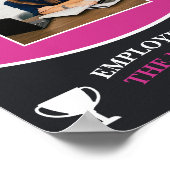 Trendy Pink Mitarbeiter des Month Picture Award Poster (Ecke)