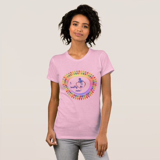 Trendy "Pink" Nachdenklichkeit Gekümmert T - Shirt (Vorne ganz)