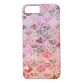 Trendy Pink Ombre Glitzer Meerjungfrau Fischskala Case-Mate iPhone Hülle (Rückseite)