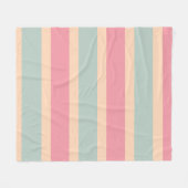 Trendy Pink Peach Aquamarin Stripes Modernes Elega Fleecedecke (Vorderseite (Horizontal))