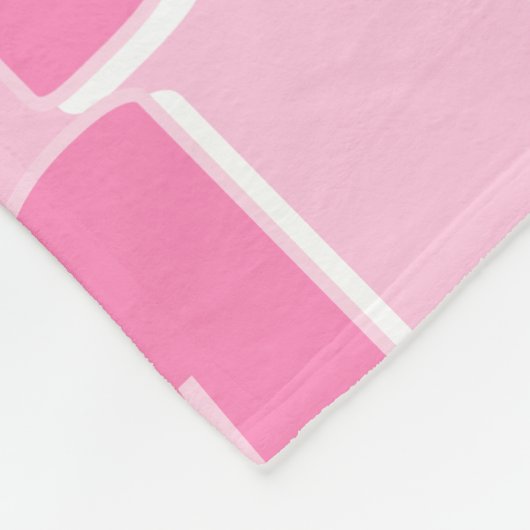 Trendy Pink Personalisiert Initial Fleecedecke (Ecke)