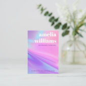 Trendy pink purple gradient earring display card visitenkarte (Stehend Vorderseite)