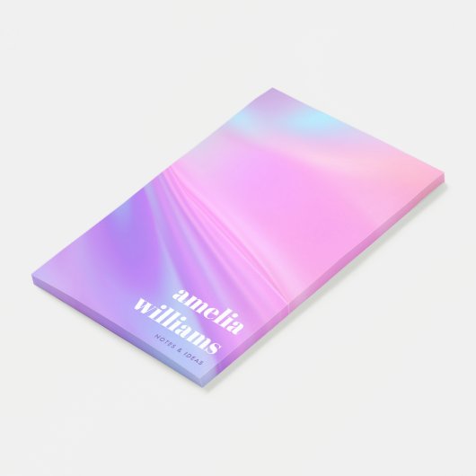 Trendy pink purple pastel gradient post-it klebezettel (angewinkelt)