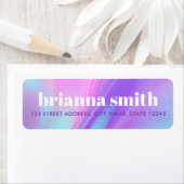 Trendy pink purple pastel gradient return address (Insitu)