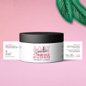 Trendy Pink Retro Logo Sugar Body Scrub Jar Label Wasserflaschenetikett