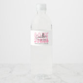Trendy Pink Retro Logo Sugar Body Scrub Jar Label Wasserflaschenetikett (Vorderseite)