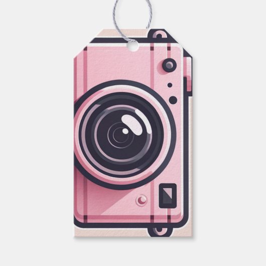 Trendy Pink Snapshot Fotokamera Fotografie Geschenkanhänger (Vorderseite)