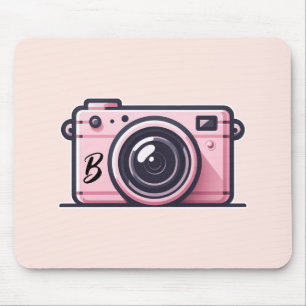 Trendy Pink Snapshot Fotokamera Fotografie Mousepad