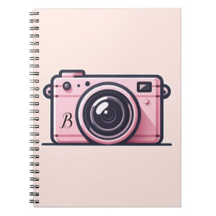 Trendy Pink Snapshot Fotokamera Fotografie Notizblock