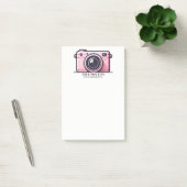 Trendy Pink Snapshot Fotokamera Fotografie Post-it Klebezettel (Büro)
