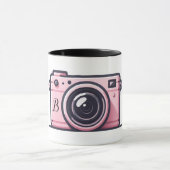 Trendy Pink Snapshot Fotokamera Fotografie Tasse (Zentrum)