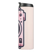 Trendy Pink Snapshot Fotokamera Fotografie Thermosbecher (Nach rechts gedreht)
