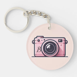 Trendy Pink Snapshot Shoot Kamera Fotografie Schlüsselanhänger