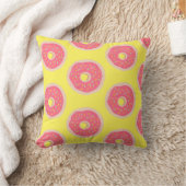 Trendy Pink Sprinkles Donuts Pattern Fun Kissen (Decke)