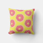 Trendy Pink Sprinkles Donuts Pattern Fun Kissen (Vorderseite)
