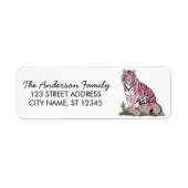 Trendy Pink Tiger Return Address  (Vorne)