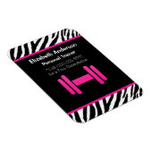 Trendy Pink und Black Dumbell Personal Trainer Magnet (Rechte Seite)