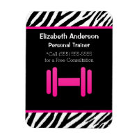 Trendy Pink und Black Dumbell Personal Trainer