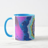 Trendy Pink und Blue Fraktal Tasse (Links)