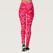 Trendy Pink und Rot Leggings (Rückseite)