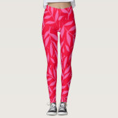 Trendy Pink und Rot Leggings (Vorderseite)